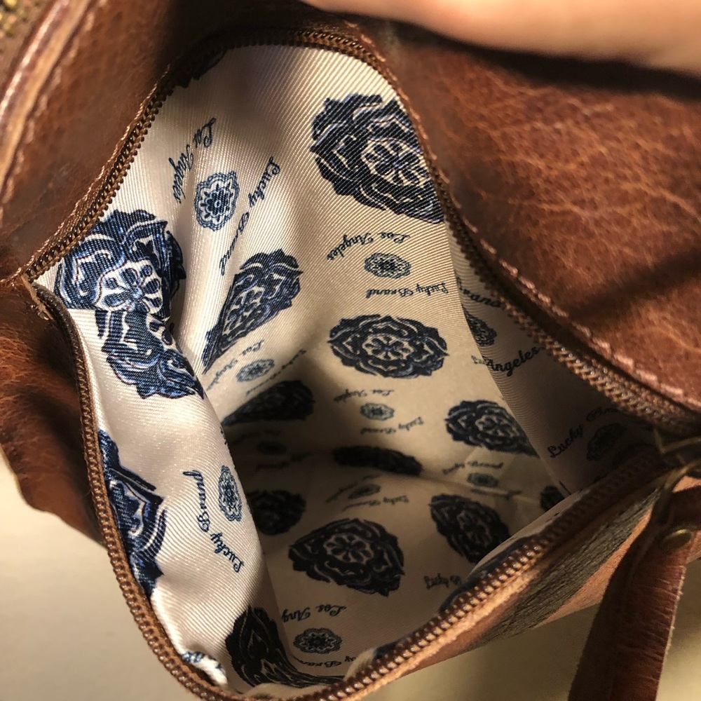 Lucky Brand Rayla Leather Textured Boho Purse - Picture 11 of 14
